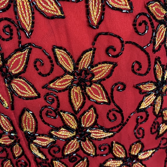 Papell Boutique Evening Floral Beaded Tank - Picture 4 of 7